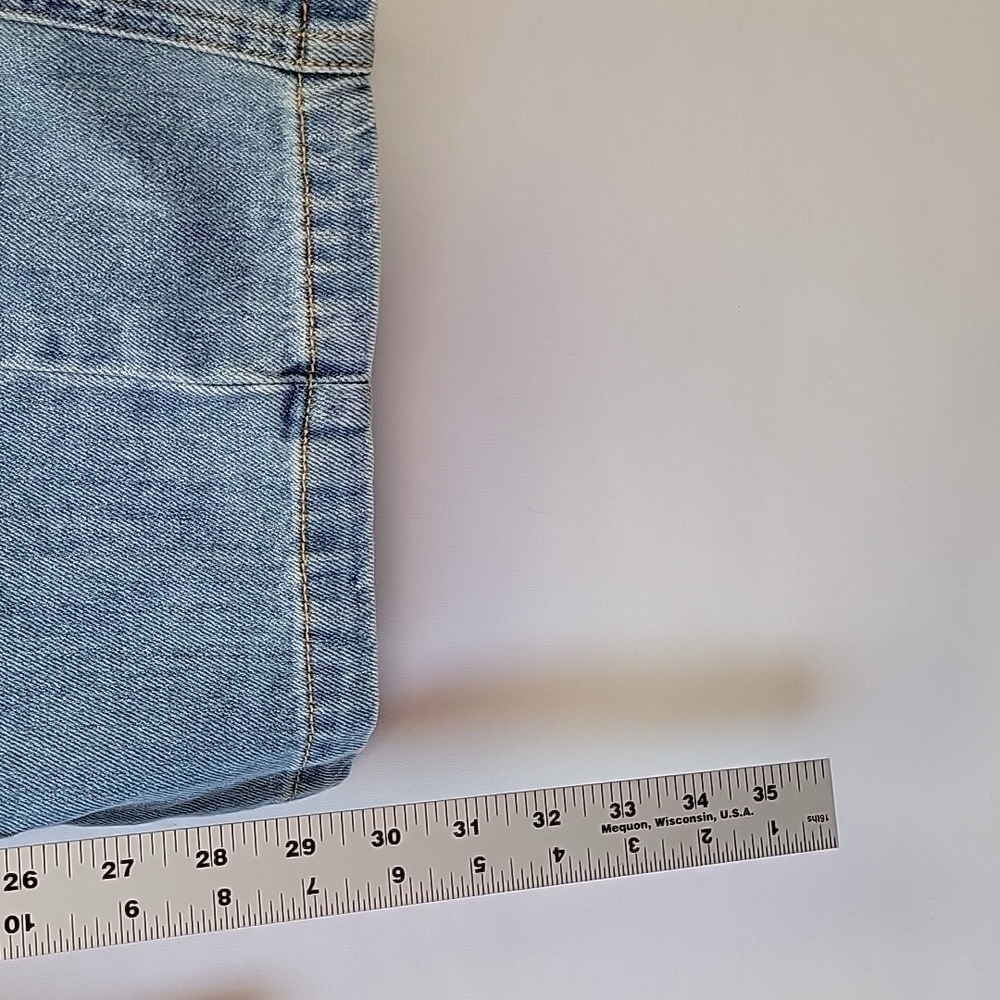 Forever 21 Wide Leg Cargo Jeans Light Wash Size 27 - Picture 10 of 14